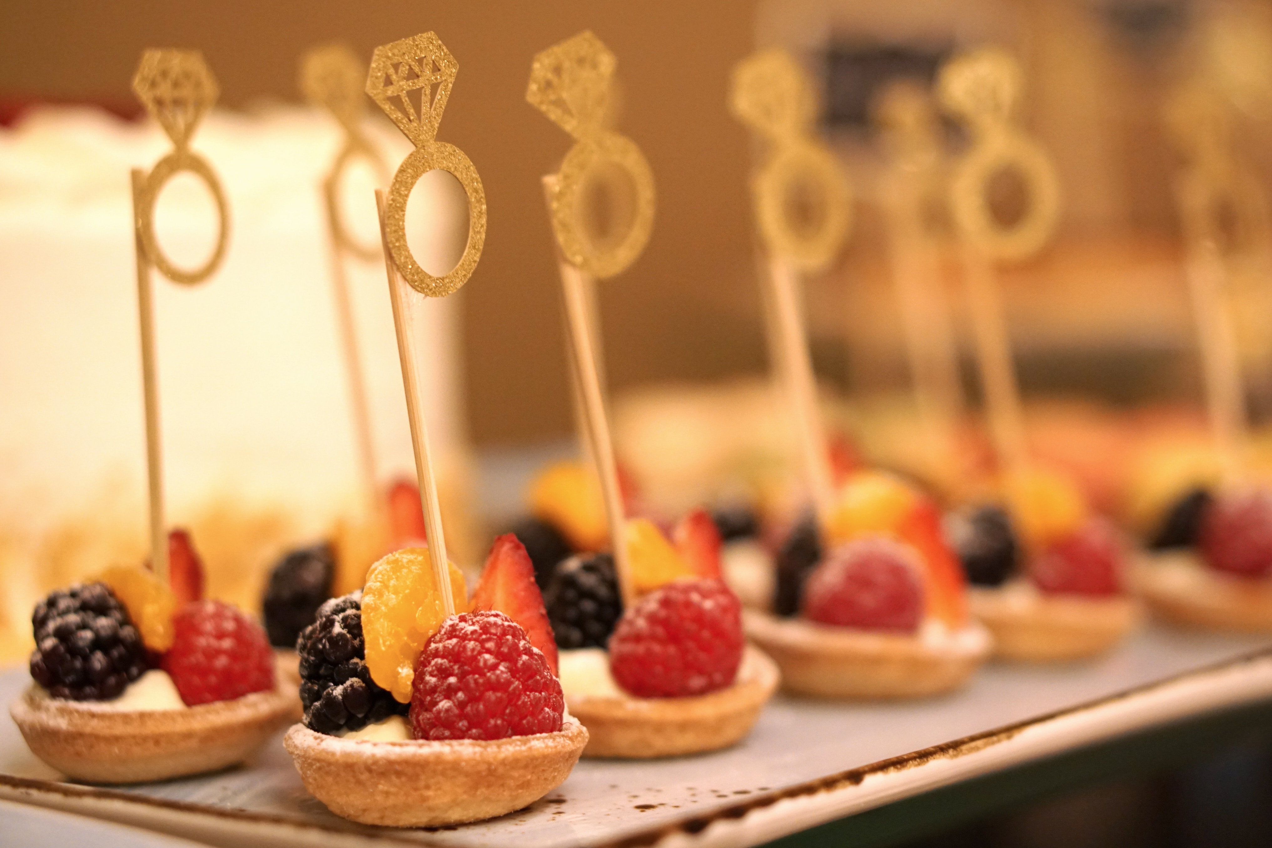 a selection of berry tarts